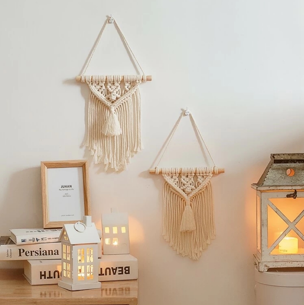 2 Piece Macrame Wall Art